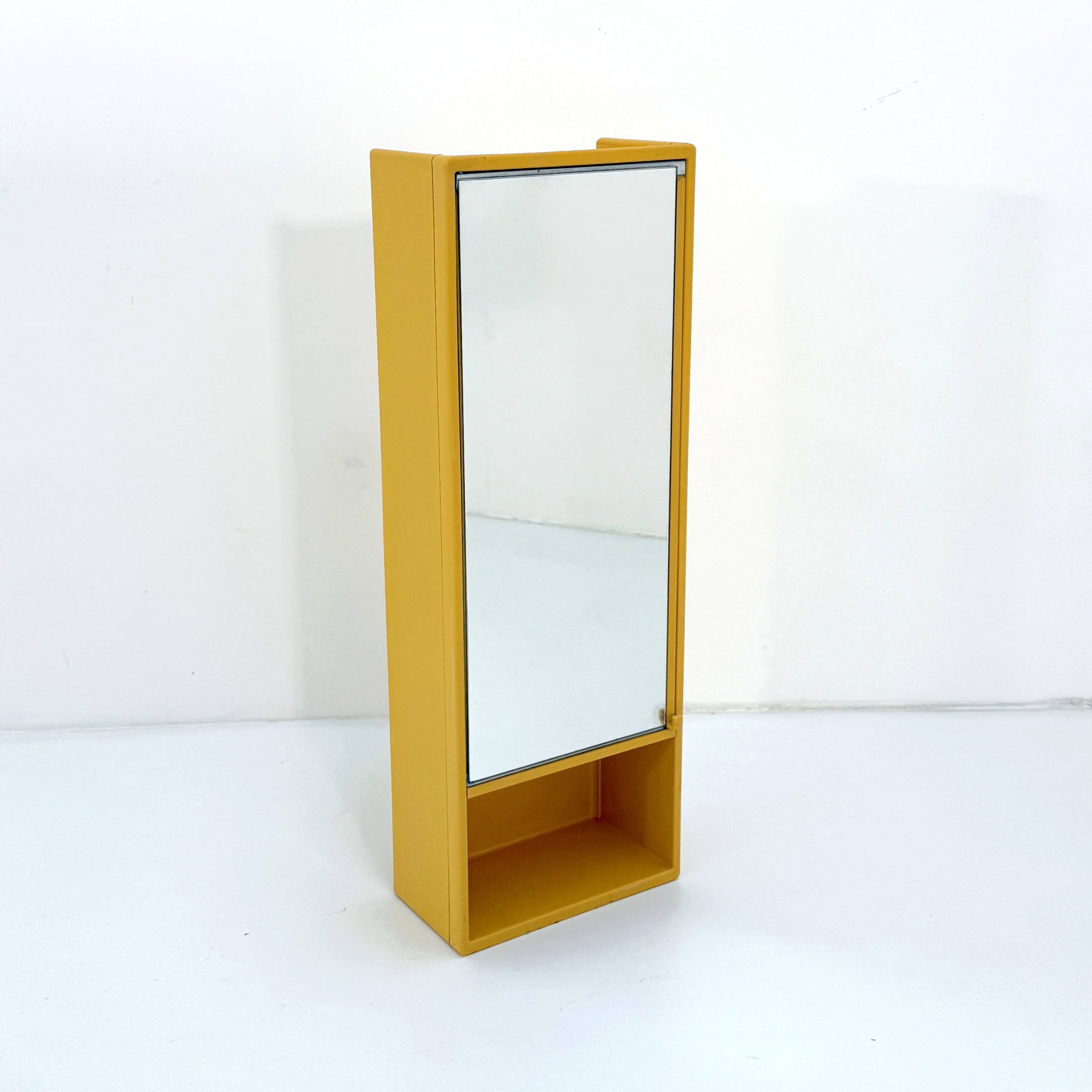 Yellow wall cabinet by Olaf Von Bohr for Gedy, 1970