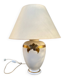 Large table lamp in white and gold porcelain