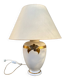 Large table lamp in white and gold porcelain