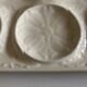 Gien earthenware white slip dish 1970