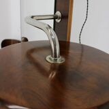 1930s art deco toilet cabinet with mirror in walnut, czechoslovakia