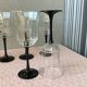 Verres Luminarc Octime à pied noir style art déco