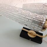 Pair of brass sconces and tulip glass 60