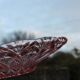 Vintage pink glass fruit bowl – ø 33 cm, h 7 cm