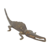 Crocodile laiton doré vintage