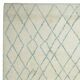Moroccan Tulu Rug in Beige and Teal Blue Colors, 100% Wool, Beni Ourain Carpet