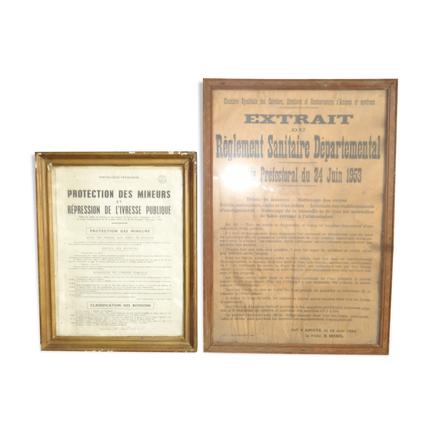 Two coffee settlement boards 1950