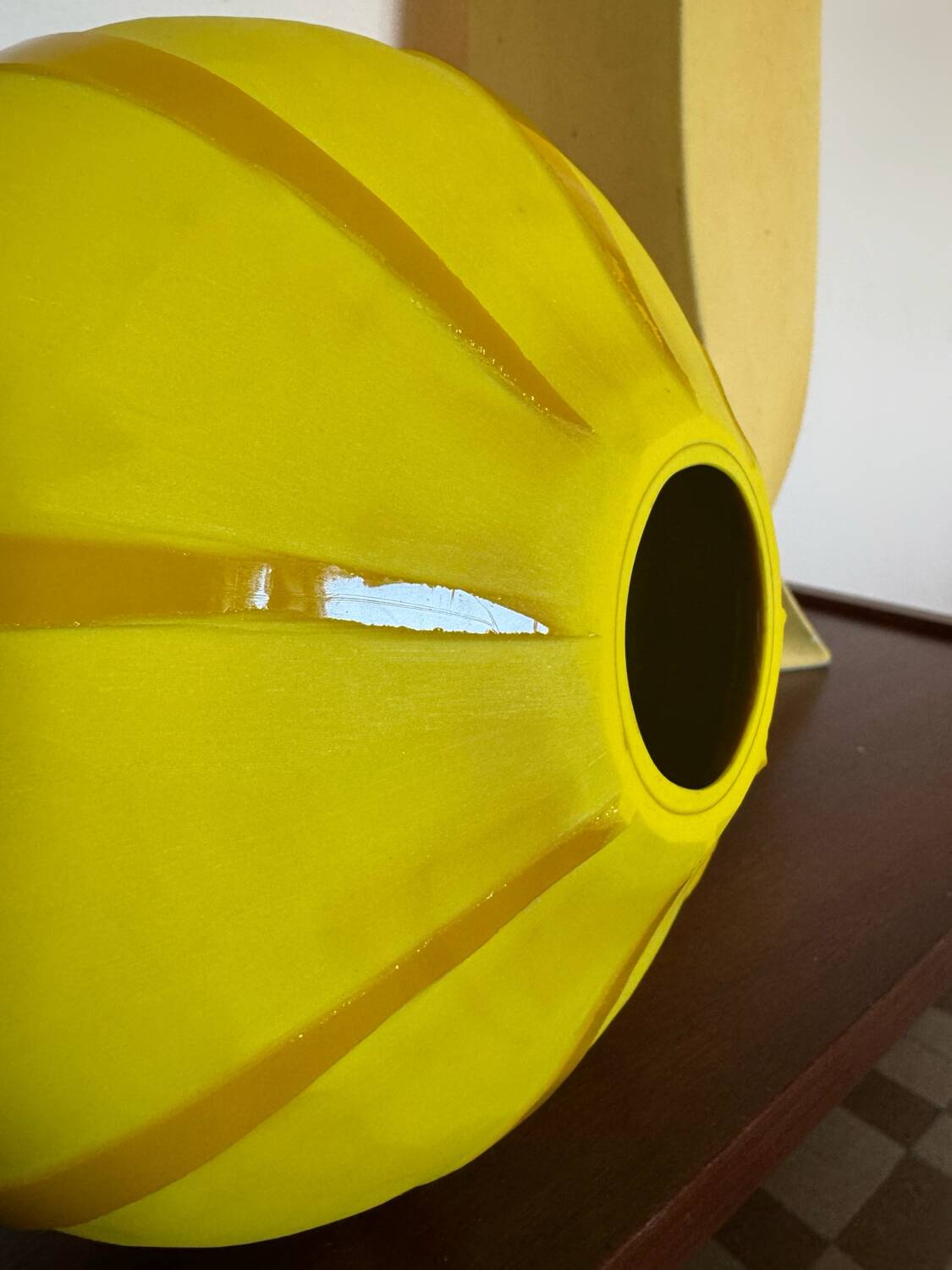 Art Deco yellow glass paste vase