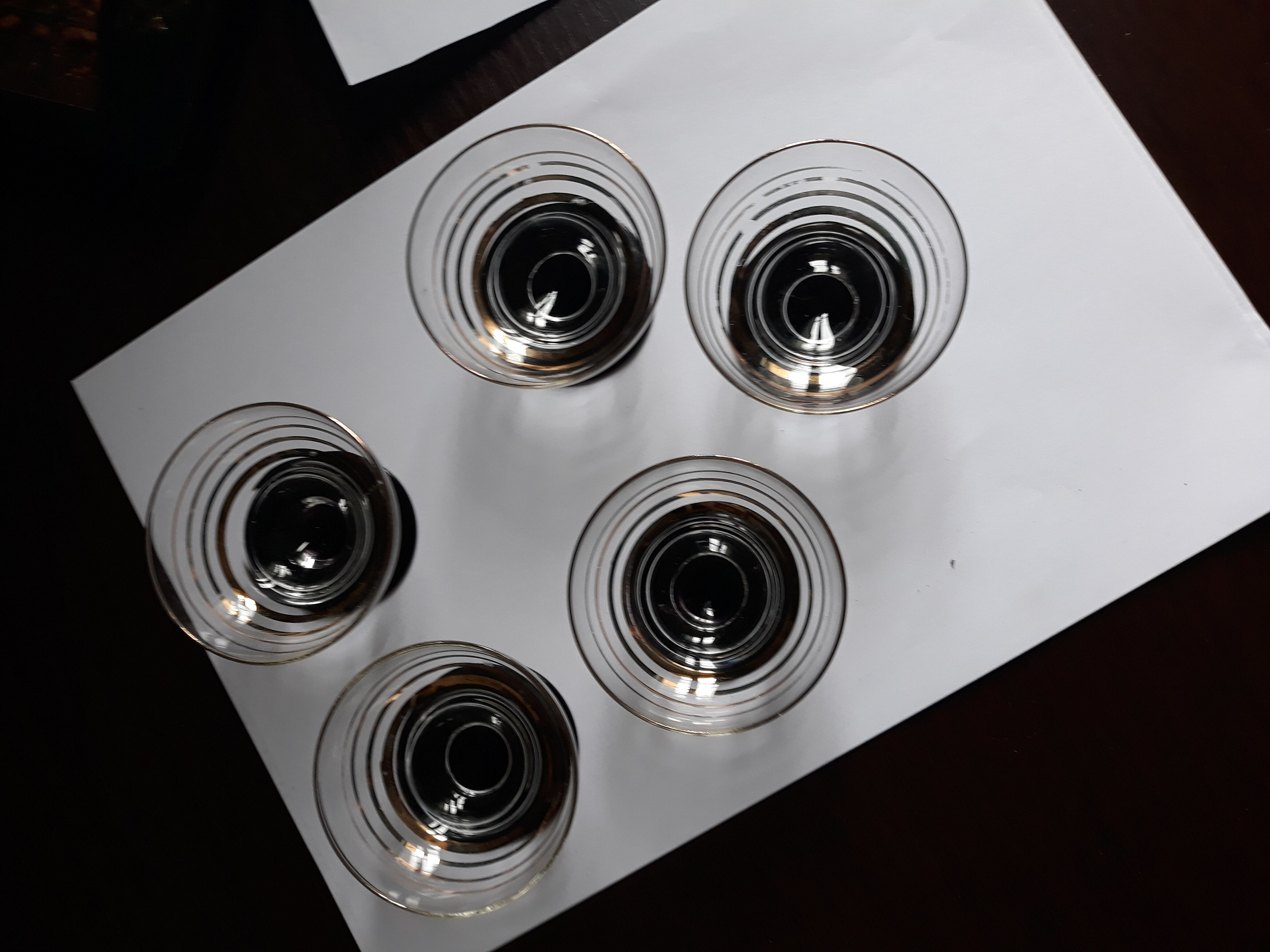 Set of 5 liquor glasses