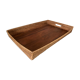 Vintage wood and rattan platter