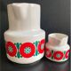 Vintage Melitta Germany Coffee Pot and Creamer - 70s Retro Pattern
