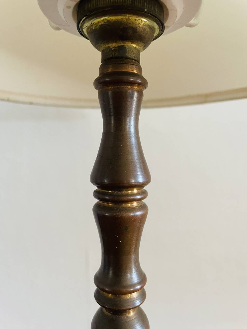 Vintage brass table lamp, circa 1940s - 1950s