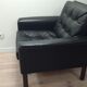Pair of leather Danish chairs