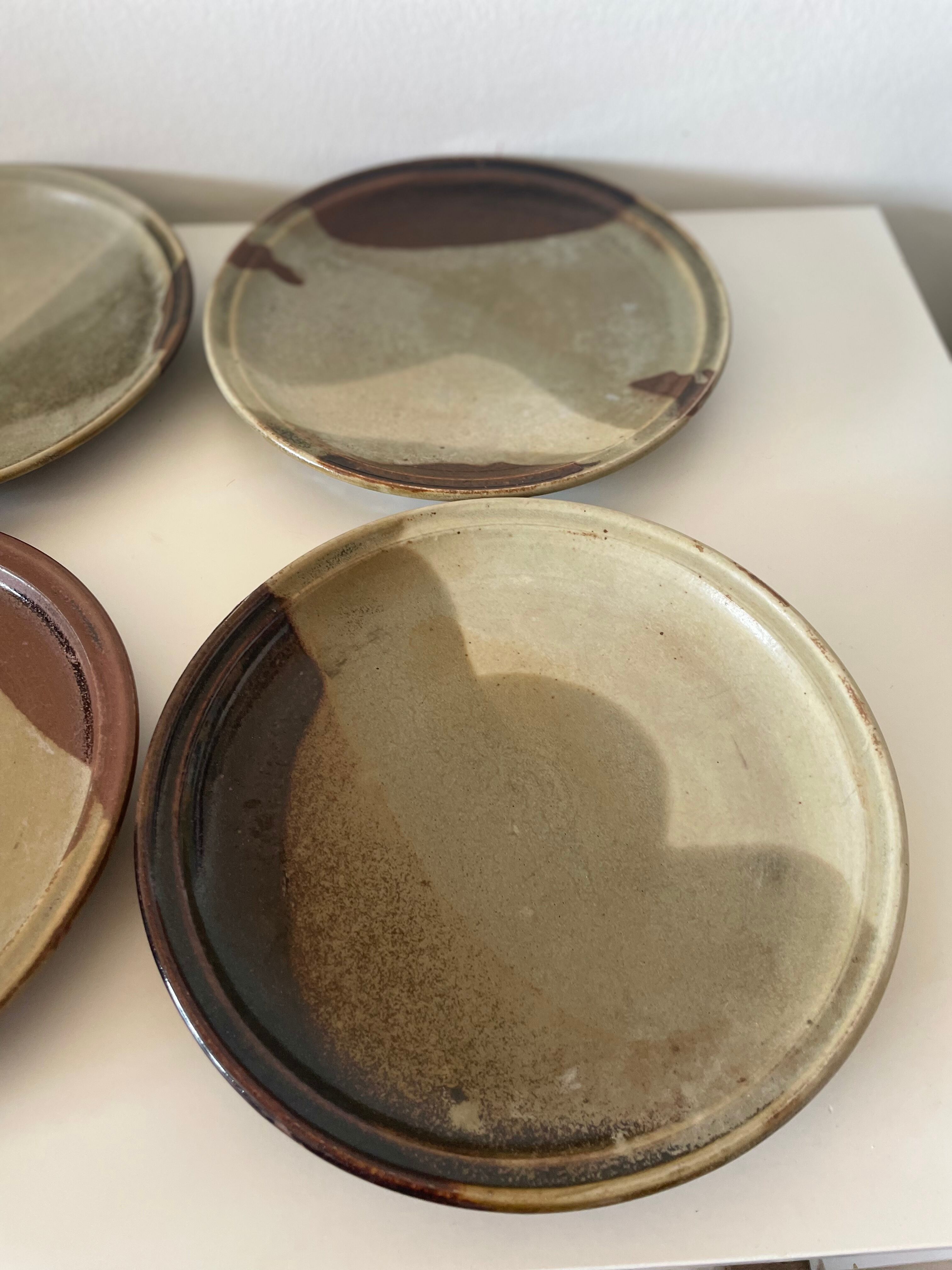 Set of 6 stoneware plates