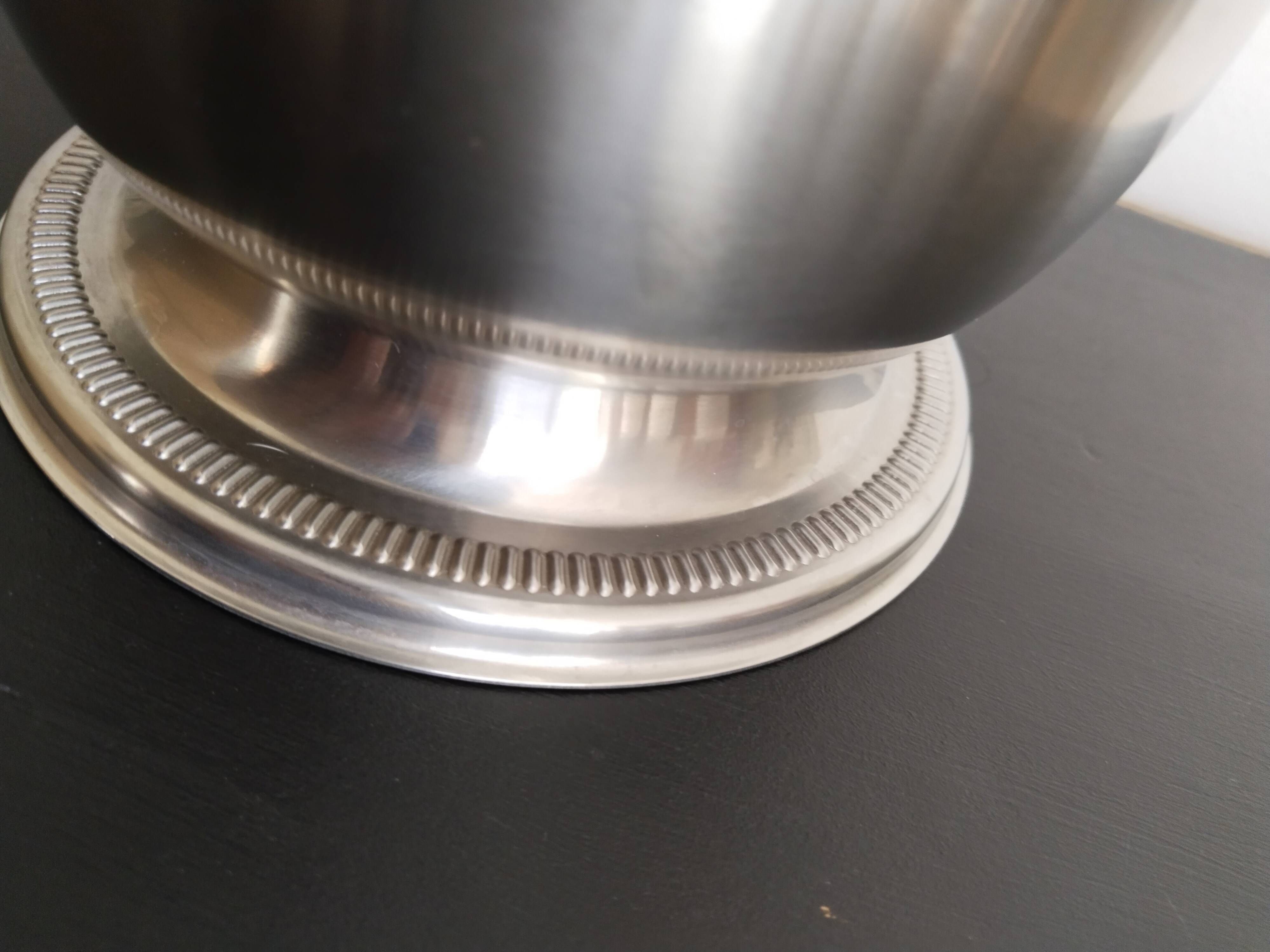Jean Couzon stainless steel Champagne bucket, ice bucket, cooler