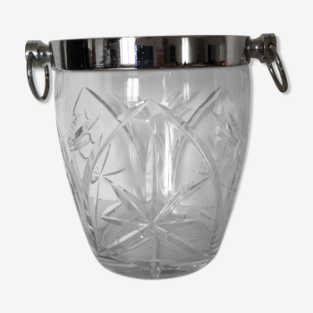 Bucket a champagne crystal cut beautiful quality deco festive table xxth