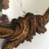Wood carved and gilded mirror