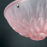 Basin, Molded Pressed Glass with Floral Motif, Silver-Plated Bronze Mount, 1930