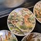 Set of 6 dessert plates Sarreguemines DV - Vintage Hunting Decor (1920)