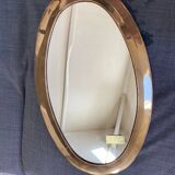 Urdu oval mirror solid brass