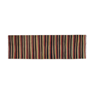 Colorful striped turkish kilim rug runner 77 x 245 cm