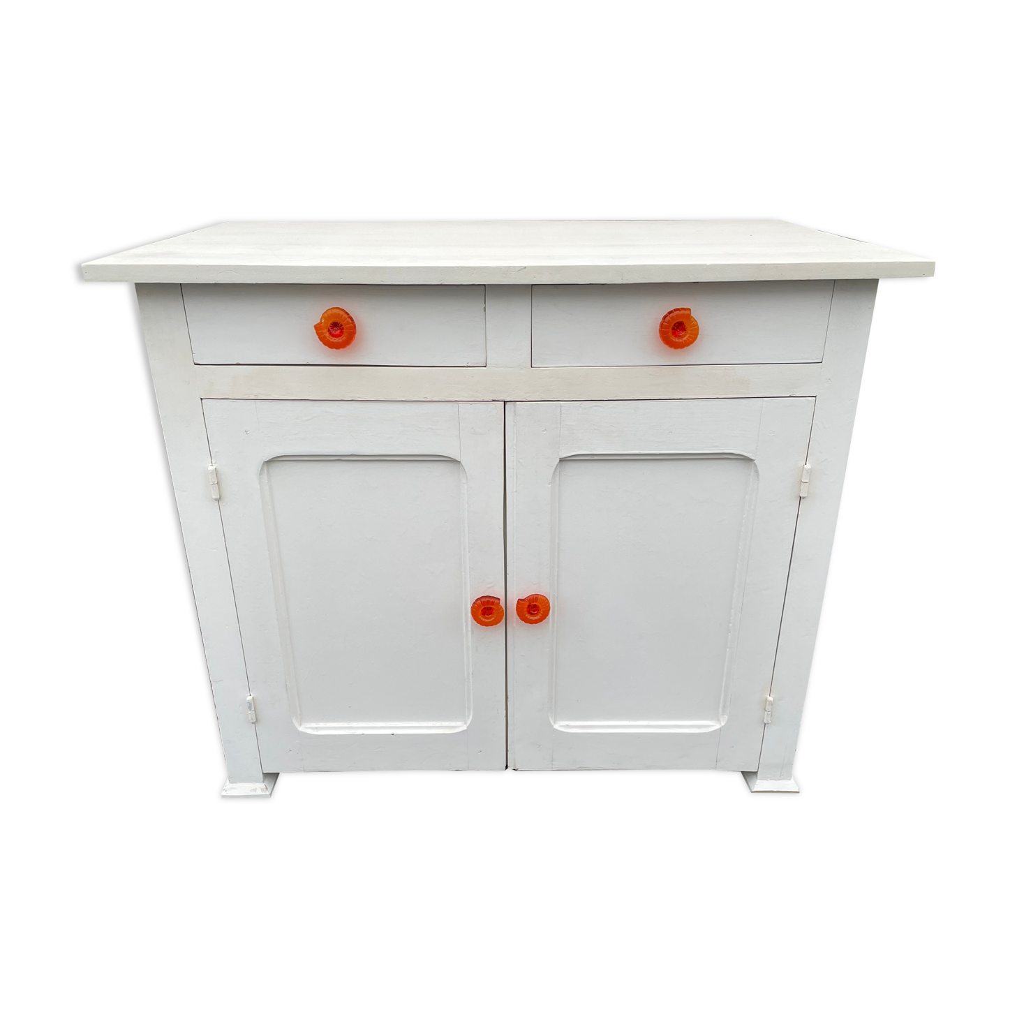 Moulded white sideboard