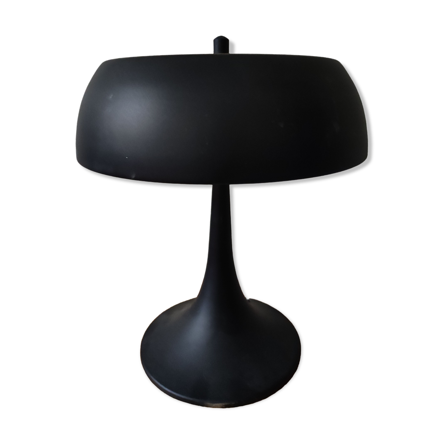 Lamp mushroom foot tulip metal black 3 fires