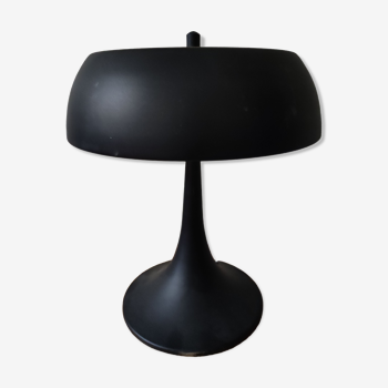 Lampe champignon pied tulipe métal noir 3 feux