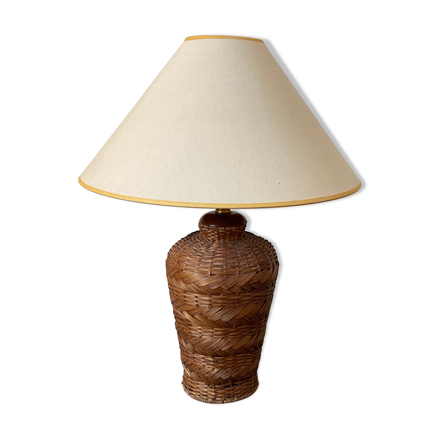 Vintage wicker lamp