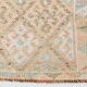 Tapis de couloir vintage turc crème et marron 3x12, 79x366 cm