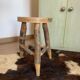 Round stool with pencil legs