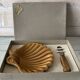 Butter dish and ceramic knife Poët Laval vintage year 60