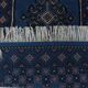 Vintage traditional Tunisian oriental rug in handmade blue wool.