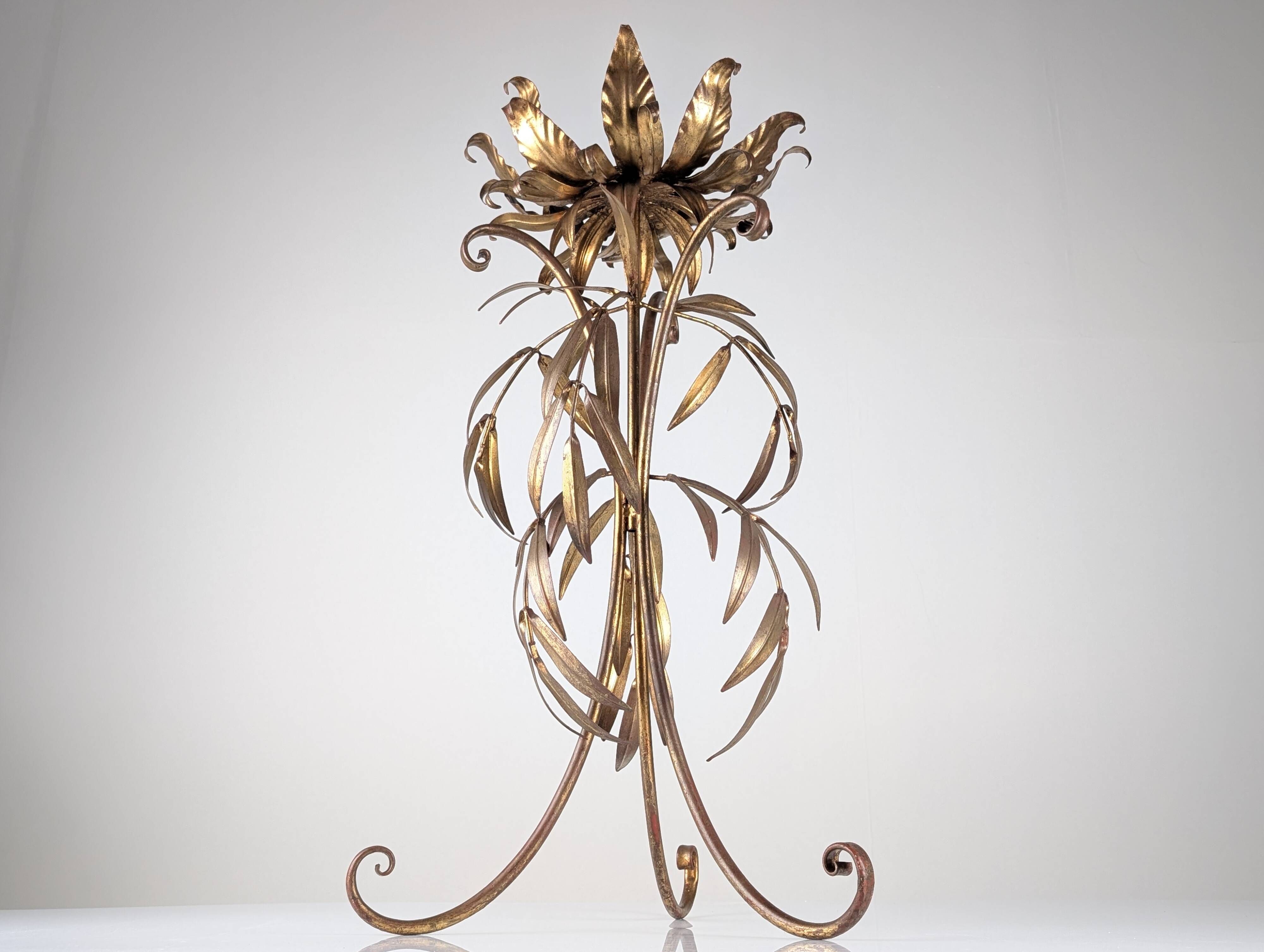 Gilded Metal Planter with Leaves Att. Hans Kögl , Germany, 1970s
