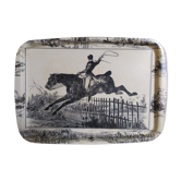Plateau au cheval en fibre de verre vintage