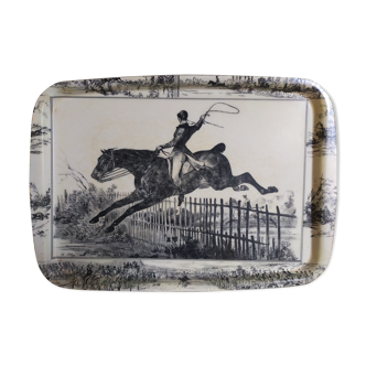 Plateau au cheval en fibre de verre vintage
