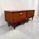 Set of 2 vintage wooden bedside tables/mini cabinets.