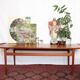 Scandinavian coffee table in teak and Briare enamels, vintage branded Bovirke
