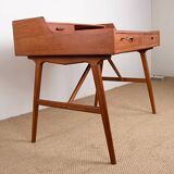 Danish teak desk, model 56, by Arne Wahl Iversen/Vinde Mobelfabrik.