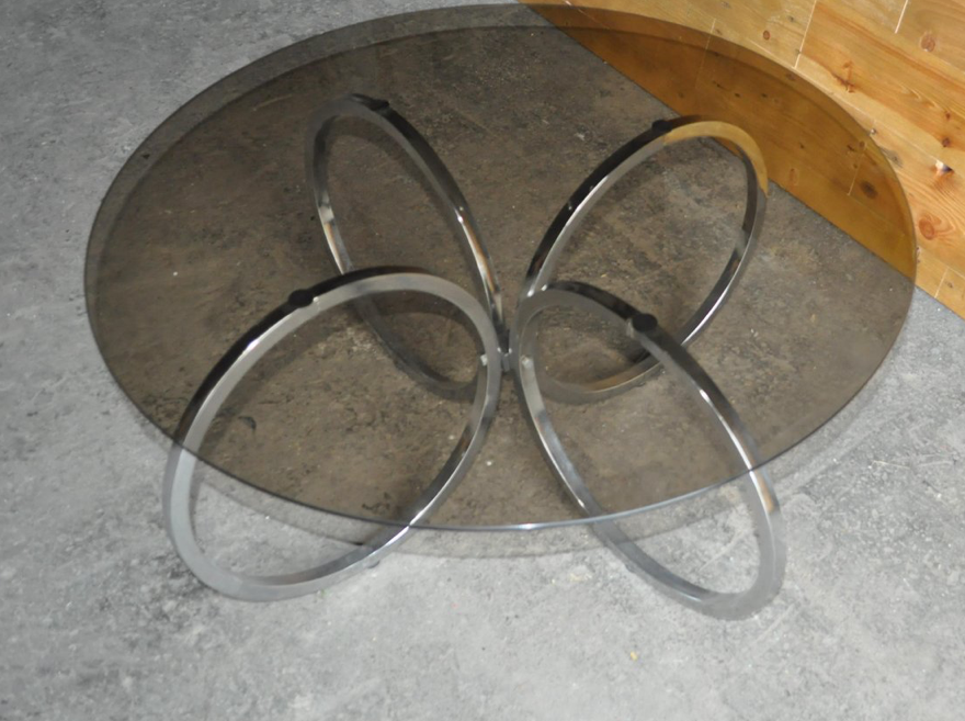 Mid-Century Tubular Chrome Coffee Table, 1960s