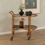 50s Bamboo Serving Trolley