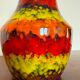 Multicolored ceramic vase from the 60s