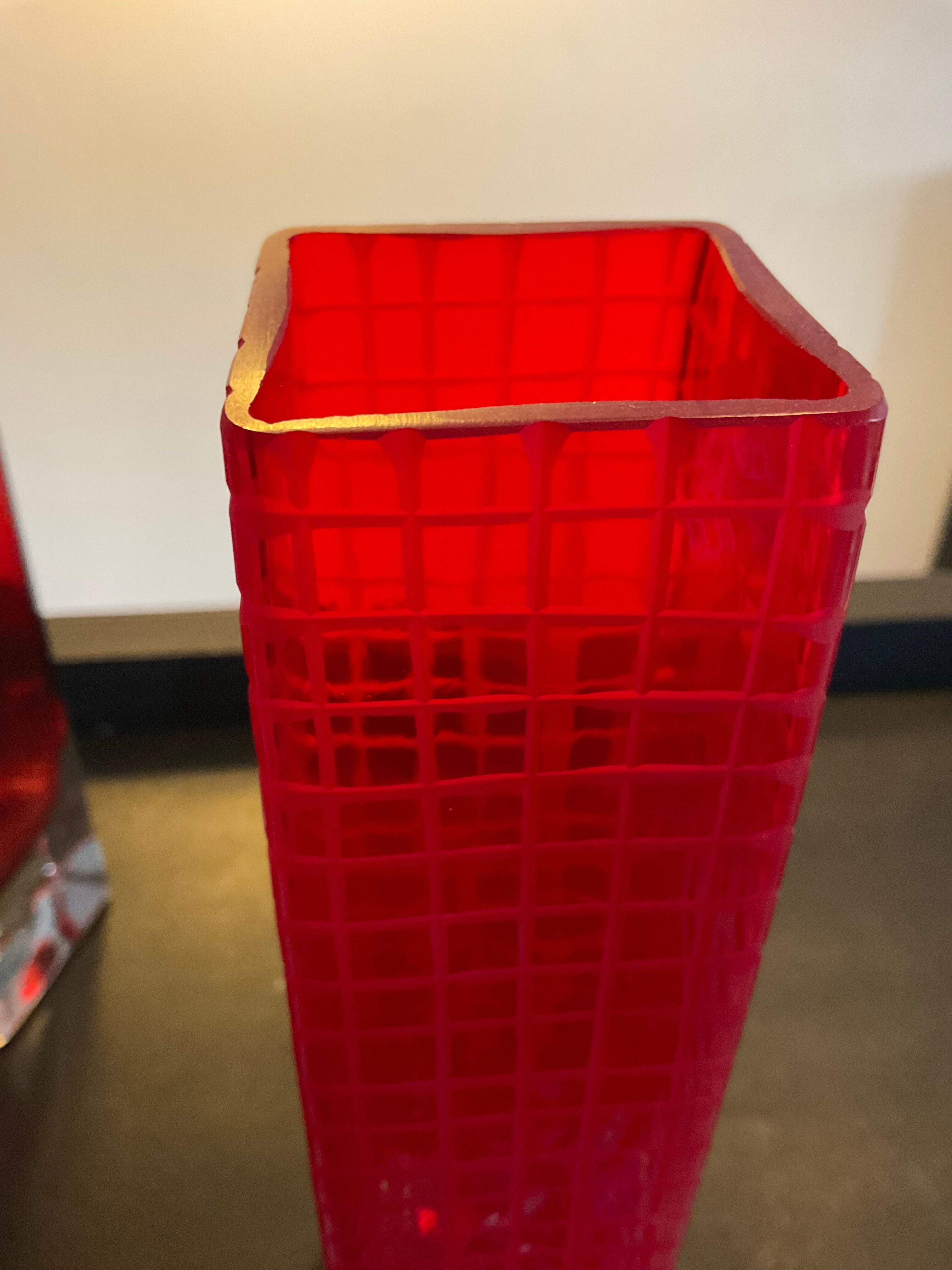 Duo of vintage vases in glass paste 70s-80s