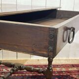 19th-century desk in walnut and oak