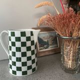 Green checkered pitcher