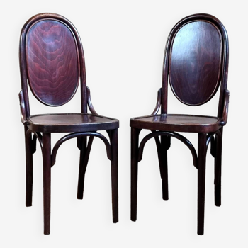 Paire chaises bistrot Horgen-Glaris années 20