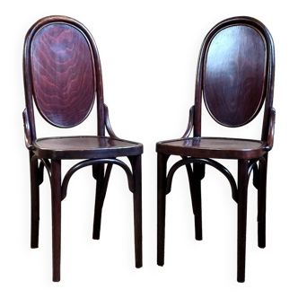 Paire chaises bistrot Horgen-Glaris années 20