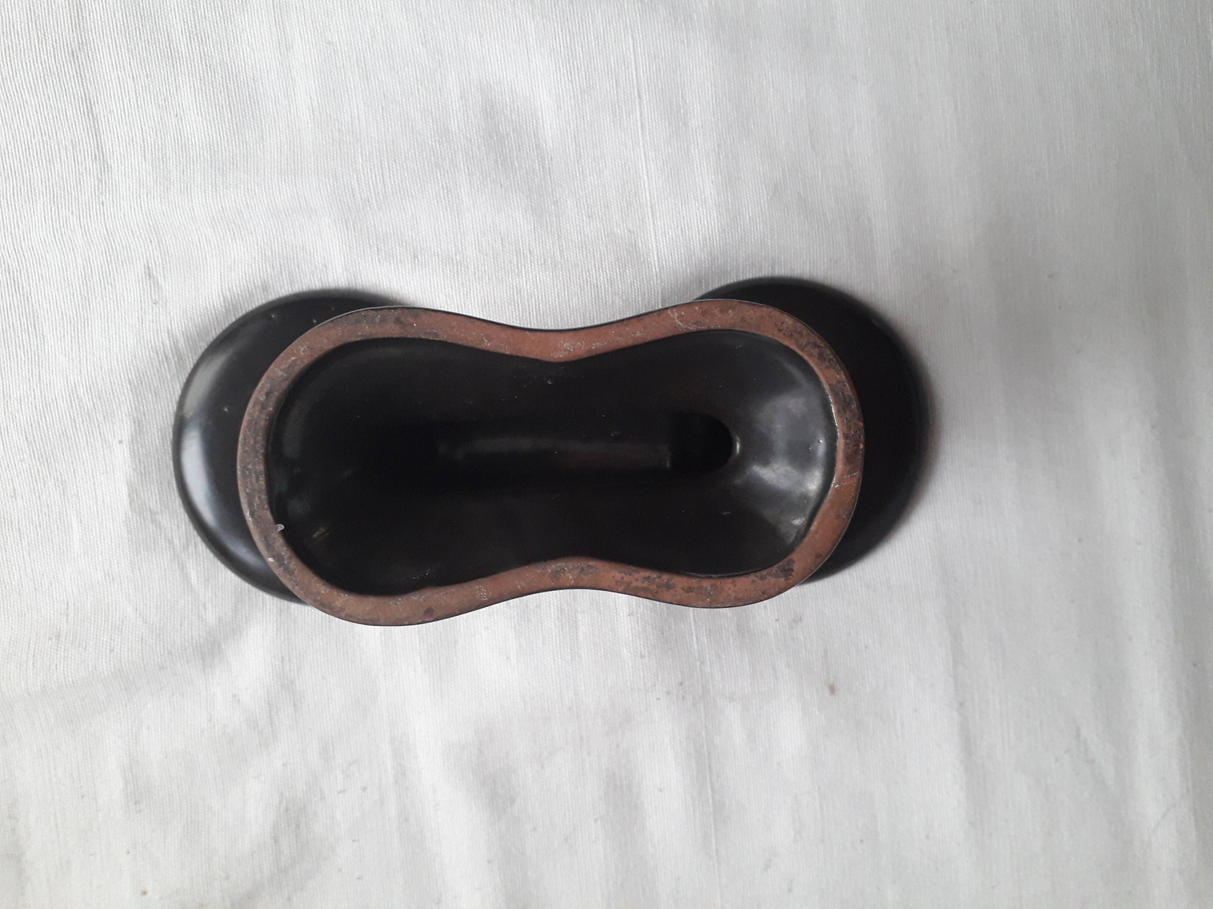 Vintage candle holder with 2 branches in Vallauris ceramic