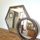 Vintage hexagonal mirror 1970 78x68 cm