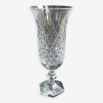 Sèvres crystal vase stamped